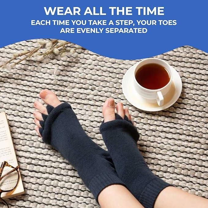 Cotton Foot Alignment Socks - 5 Toe Separator - Assorted Colors