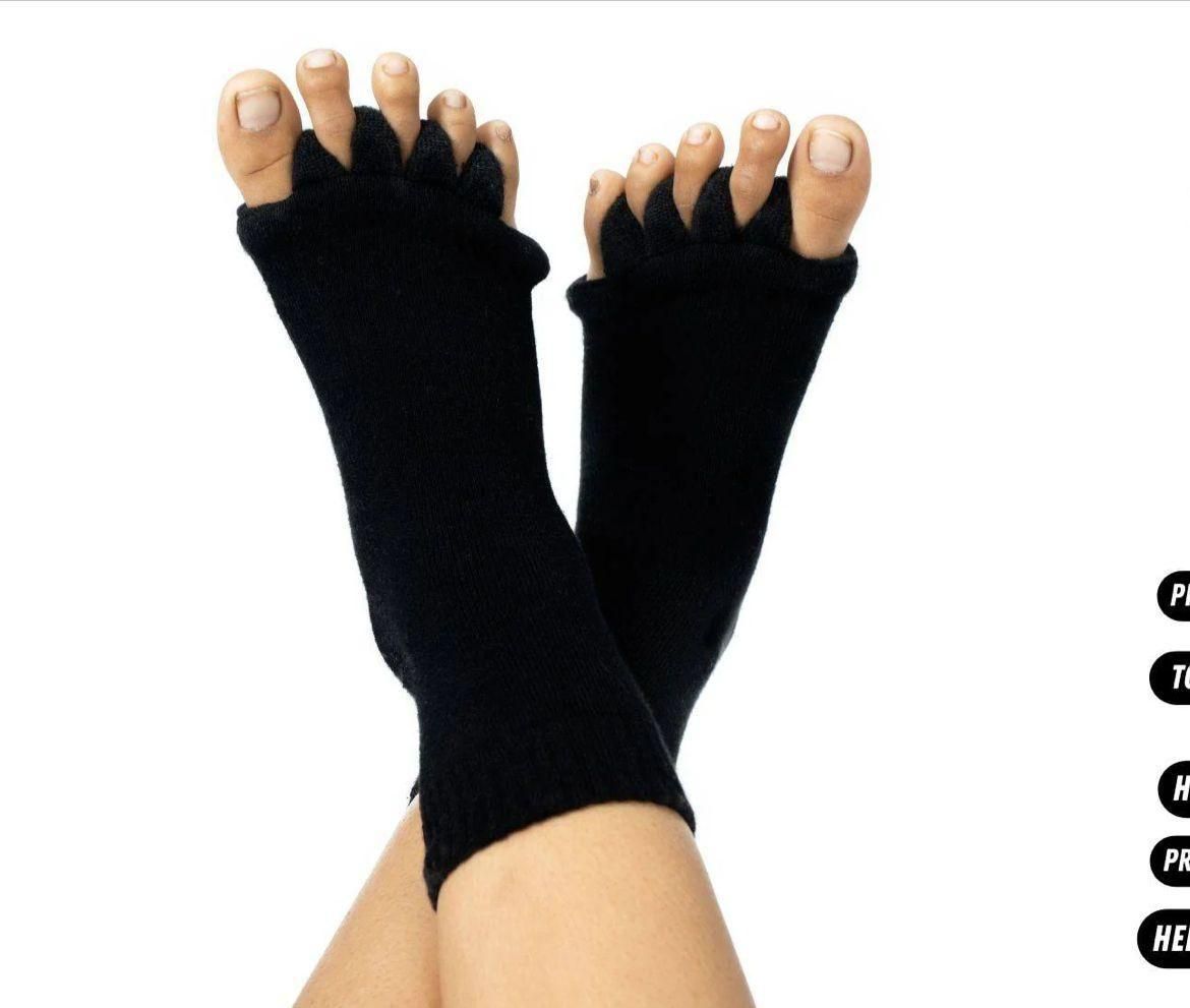 Cotton Foot Alignment Socks - 5 Toe Separator - Assorted Colors